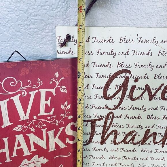Give Thanks Fall Thanksgiving Halloween Decor Signs Bundle Lot - Picture 2 of 3